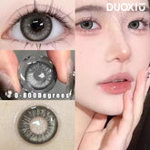 YICKYUE - 2pcs/pair New Color Contact Lenses for Eyes 1 Pair Fashion Black Eye Color Lenses With Diopters 0 to -8.00 Yearly