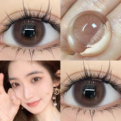 YICKYUE - 1 Pair Color Contact Lenses With Prescription Contact Lenses Health & beauty Pupil for Natural Effect Eye Pink Lenses