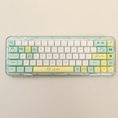 131 Keys Cute Cat Theme Keycaps PBT Dye Sublimation Keycaps XDA Profile For Mx Switch Mechanical Keyboard 6.25U Spacebar