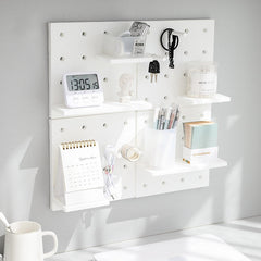 Household Wall Storage Rack for Cosmetic Ornament Stationery Punch Free Dormitory Organizer Board Nordic Figures Display Shelf