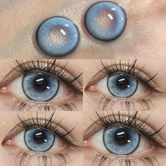 Blue Myopia Contact Lenses for Eyes Color Lenses Cosplay Natural Pupil Beauty Cosmetic Blue Contacts Yearly 2pcs/pair