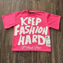 Hearujoy Y2K Vintage Aesthetic Casual Hip-hop Splicing Clothing Retro Gothic Fashion Sports High Street Kawaii T-shirt Man Woman