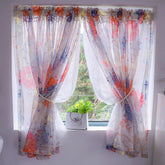 New Design Double Layer Tulle for Living Room Bedroom Balcony French Elegant Short Curtain for Kitchen Bathroom Door Home Decor