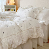 Yickyue Star & Moon Washed Cotton Four-Piece Bed Set