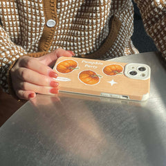 Pumpkin leather silicone soft phone case for iphone 13 11 12 pro max mini x xr xsmax 7 8 plus Black Friday Christmas gift cover