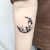Waterproof Temporary Tattoo Moon Body Art Fake Tattoo Flash Tatto Arm Leg Female Male