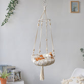 Large Macrame Cat Hammock,Macrame Hanging Swing Cat Dog Bed Basket Home Pet Cat Accessories Dog Cat's House Puppy Bed Gift