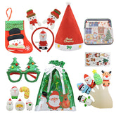 14pcs Christmas Sensory Toys Set Christmas Love Heart Dolls Santa Claus Christmas Hat Christmas Sock Puzzle For Party Boosted
