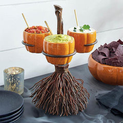 New Halloween Pumpkin Snack Bowl Rack Candy Basket Storage Basket Dessert Holder Candy Bowl DIY Party Halloween Decoration