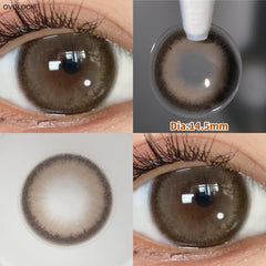 YICKYUE - 2PCS/Pair Free Delivery Colored Contact Lenses Myopia Prescription Lens Natural Pupils Anime Eye Color Lenses Blue Lens