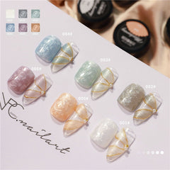 8ml Shell Thread Nail Gel DIY Nail Art Pearl Shell Thread Painting Gel Nail Varnish UV LED Gel 6 Colors Popular Varnish Uv Gel