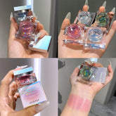 YICKYUE - Shiny Magic Lip Cheek Glass Dual-Use Rouge Balm Lasting Natural Blush Lipstick Color Change Pink Lip Gloss Mud Makeup Cosmetics