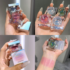 YICKYUE - Shiny Magic Lip Cheek Glass Dual-Use Rouge Balm Lasting Natural Blush Lipstick Color Change Pink Lip Gloss Mud Makeup Cosmetics