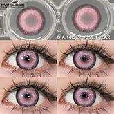 YICKYUE 1 Pair Halloween Contact Lenses Cosplay Color Contact Lenses for Eyes Anime Red Lenses Pink Lenses Gray Pupils Lens