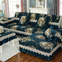 Jacquard Sofa Cover for Living Room Universal Chenille Covers for Sofa with Skirt Non-slip Couch Cover Four Season CHAUSUB