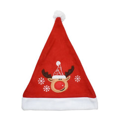 New Year Santa Claus Christmas Hat Embroidery Cotton Children Adult Christmas Hat Merry Christmas Festival Supplies Decoration