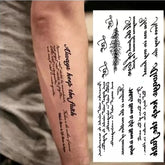 YICKYUE - Black Words Temporary Tattoo Sticker Letter Art Waterproof Tattoo Paste Removable Tatoo Body Arm