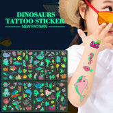 Tropical Fish Dream Whale Dolphin New Luminous Tattoo Sticker Children Fun Temporary Fake Tattoo Arm Leg Child Body Art Sticker
