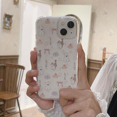 YICKYUE - West Highland Puppy Bracket Phone Case For Iphone 13Pro 13 15 Pro Max 15Pro 12 14 Cute Cat Dog Floral Magnetic Shockproof capa