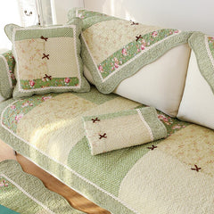 Cotton Fabric Four Seasons Sofa Cover Couch Cover Floral Plaid Printed Sofa Towel for Living Room Wedding