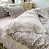 Luxury 3Pcs Princess Bedding Set Single Double Ruffles Duvet Cover Set Quilt Cover Bed Comforter Set Pillowcases Home Textiles