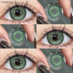 YICKYUE - 1Pair New Colored Contact Lenses for Eyes Natural Contact Lenses Blue Eye Lenses Gray Pupils Yearly Green Cosmetic Lens