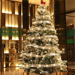 Yickyue Christmas Tree Decoration Ornaments Ribbon Fairy Light Bows Navidad Decor Natal New Year 2023 LED String Lights Xmas Tree