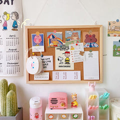 W&G Cork Board Kawaii Photography Background Board Wall Message Board Letters Accessories Postcard Photo Cork Board Decoration
