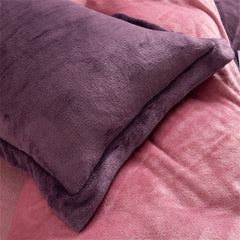 2pcs 48x74cm Flannel Pillowcases Soft Cozy Solid Color Pillow Case Skin-friendly Sleeping Pillow Cover