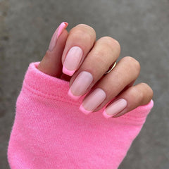 24Pcs/box wholesales Fake Nails French Heart Women Bride Flower Simple Design Artificial Nail tips full cover Acryle False Nails