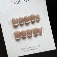 Mirror Cat Eye Handmade Press On Nails