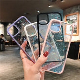 Luxury Star Glitter Clear Silicone Shockproof Case For iPhone 12 11 Pro Max Mini X Xs XR 7 8 Plus SE 2 Sequins Transparent Cover