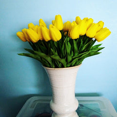 10PCS Tulip Artificial Flower Real Touch Artificial Bouquet Fake Flower for Wedding Decoration Flowers Home Garen Decor