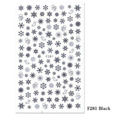 1pcs Christmas Nail Stickers Decals Snow Flakes Xmas Wraps Snowman Winter Nail Art Decorations Manicure Tools Sliders BEF281-284