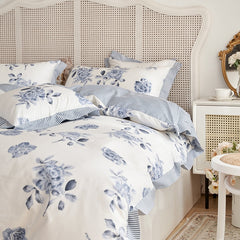 Yickyue French style Bedding Set Bed Sheet And Pillowcases Quality Quilt Cover 100% Cotton Bed Set Queen King Size Bed Cover Set
