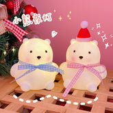 W&G Ins Bedroom girl LED new year bear night light mini room bedside lamp decoration dormitory creative gift