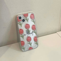 Love flower clear soft silicone shockproof protective case for iphone 12 mini 11 13 pro max 7 8 plus x xr xsmax cute phone capa