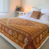 YICKYUE - Bohemian Thread Quilt: Multi-Functional Sofa Leisure Blankets with Tassels - Suitable for Camping and All Seasons