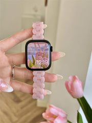 Girl Resin Strap For apple Watch Band 7 44mm 40mm 42mm 38mm 41mm 45mm New Correa Loop Watchband For iwatch 7 6 se series 5 4 3 2