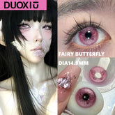 YICKYUE 1 Pair 1 Year Korean Cosplay Colored Contact Lenses Blue Colorful Contact Eyes Anime Green Lenses Halloween Pink Colorful