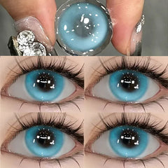 1Pair Color Contact Lenses with Myopia Green Lenses for Eye Gray Lenses Pink Contact Lenses Korean Lens Colorful Lens
