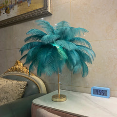 YICKYUE - New Touch USB Table Feather Light Suitable for Study Soft Light Bedroom Decoration LED Feather Table Light