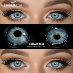 YICKYUE - 1pair Myopia Lenses Colored Contact Lenses with Degree Natural Contacts Prescription Lenses Yearly Cosmetic Eye Pupils