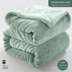 Duplex Felt Thick Coral Fleece Single Double Blanket Winter Thermal Bed Sheet Flannel Nap Sofa Cover Blanket