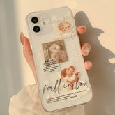 Retro rose angel cute transparent clear tpu phone case for iphone xr xs max x 8 7 plus 11 12 mini 13 pro max soft silicone cover