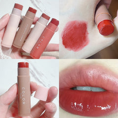Yickyue Japanese Lipstick with Simple Design Hydrating Lip Balm Colored Moisturizing Lipgloss Lip Tint Makeup Lip Care Base Cosmetics
