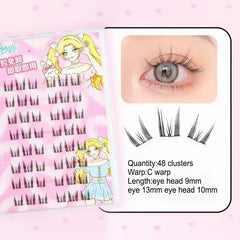 YICKYUE - Self Adhesive Eyelashes Cluster Lashes No Glue Individual Korean Lashes Soft Idol Lash Clusters Reusable Self Adhesive Lashes