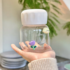 Yickyue 240/450 ML Mini Water Cup Small Capacity Cute Plastic Cup Anti-Fall With Lid Water Cup Portable Female Student Cup