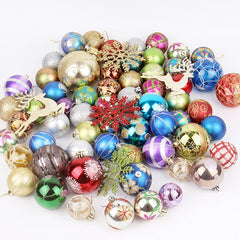Yickyue 1 Box Plastic Christmas Balls Xmas Tree Hanging Pendant Elk Snowflake Home Christmas Ornaments Navidad New Year Gifts 2023