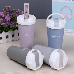 500ML Stainless Steel Vacuum Flasks Thermoses Straw Coffee Cup with Lid Travel Camping Thermo Mug Insulated Tumbler Coffee Mugs